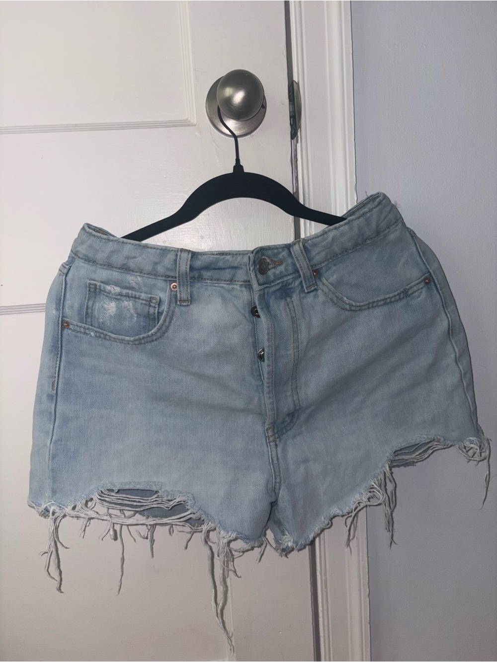 wild fable Light Blue Distressed Denim Cutoff Shorts